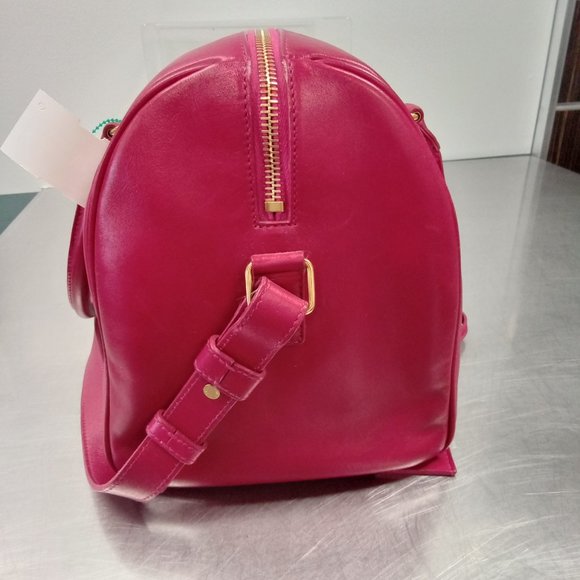 YSL SAINT LAURENT Classic Duffle 6 2Way Shoulder Hand Bag Leather Pink - Picture 4 of 8